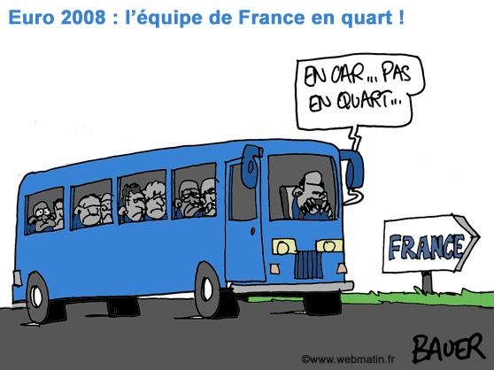 Equipe de france en car et non en quart